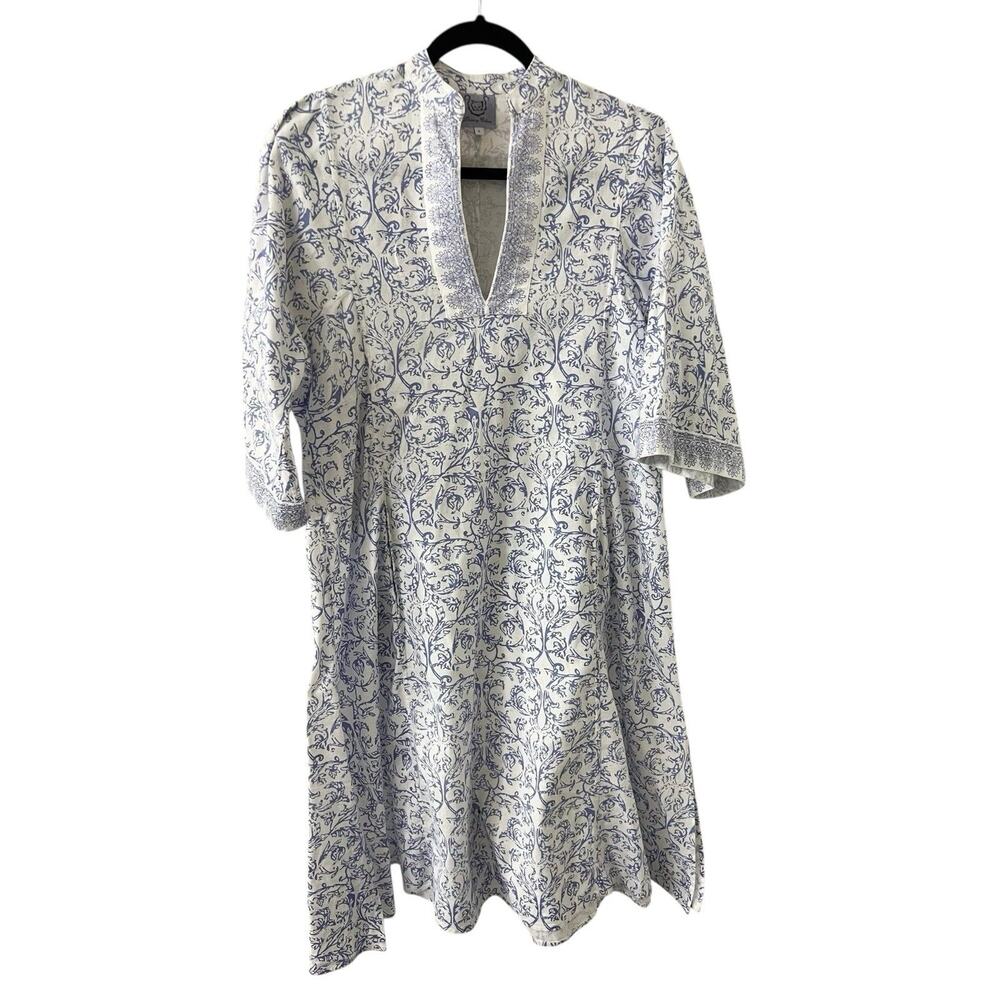 THIERRY COLSON Tuckernuck Baby Lavender Rachel Midi Dress 100% Cotton Size Small